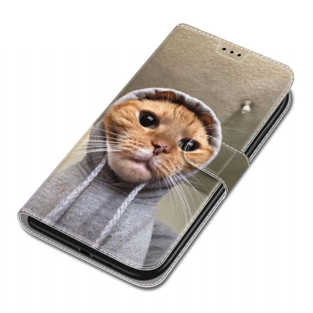 Lederhüllen Samsung Galaxy S24 Plus 5g Handyhülle Yo Katze Mit Riemen