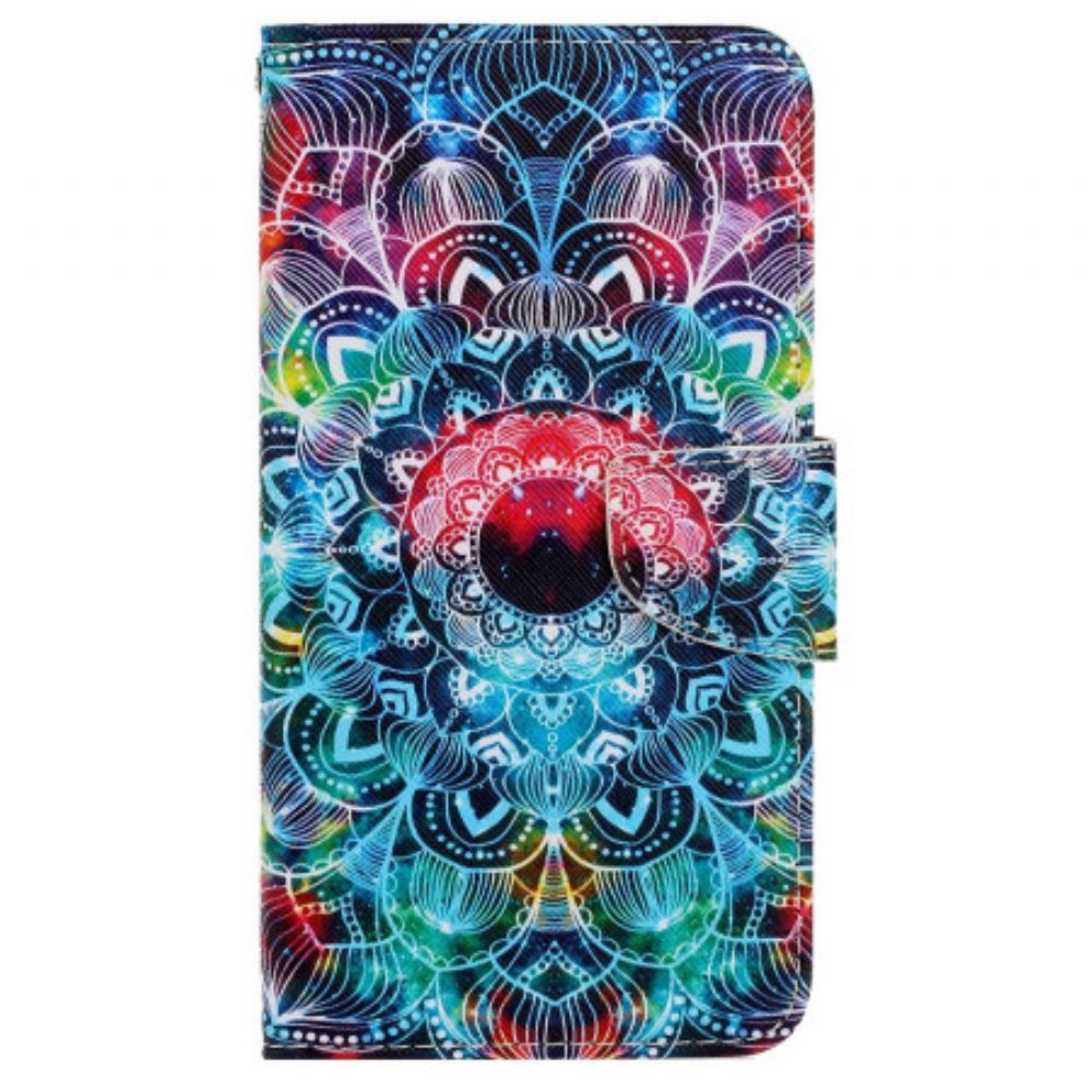 Lederhüllen Samsung Galaxy S24 Plus 5g Mandala Mit Riemen