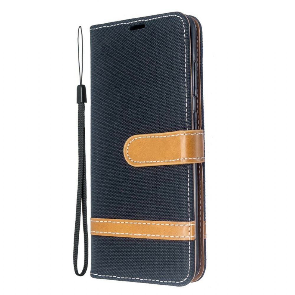 Flip Case Für Samsung Galaxy S20 Mit Kordel Armband In Stoff- Und Lederoptik