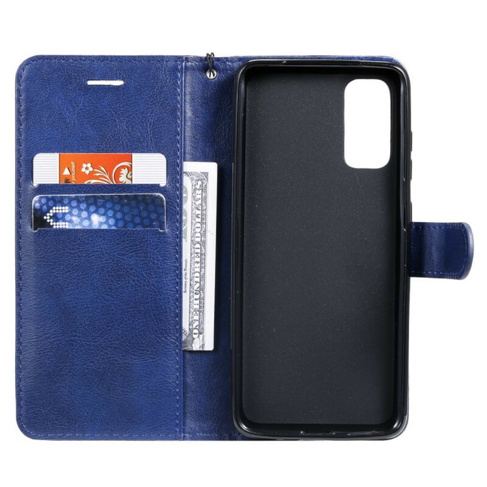 Flip Case Für Samsung Galaxy S20 Mit Kordel Kunstlederarmband