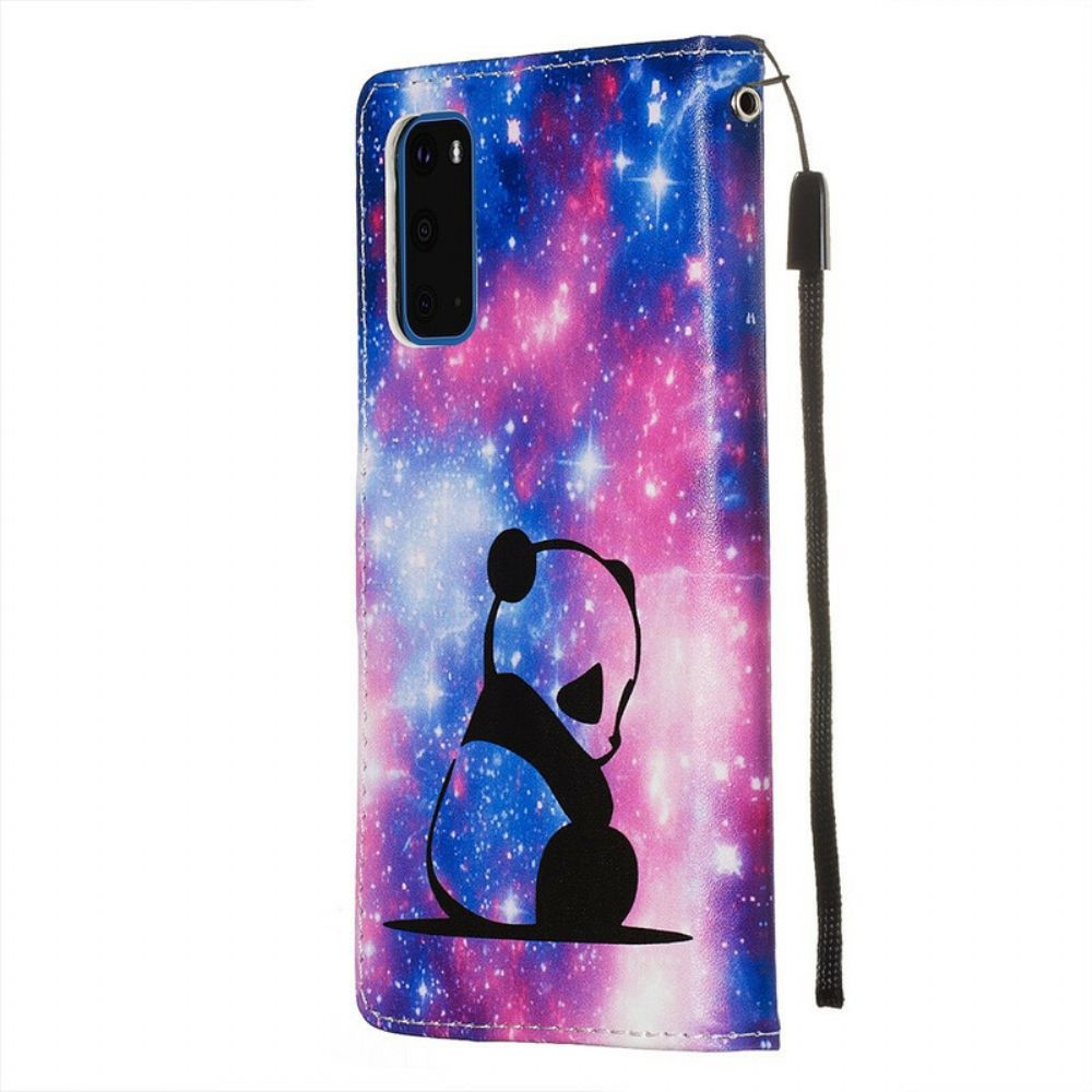 Flip Case Für Samsung Galaxy S20 Panda-galaxie