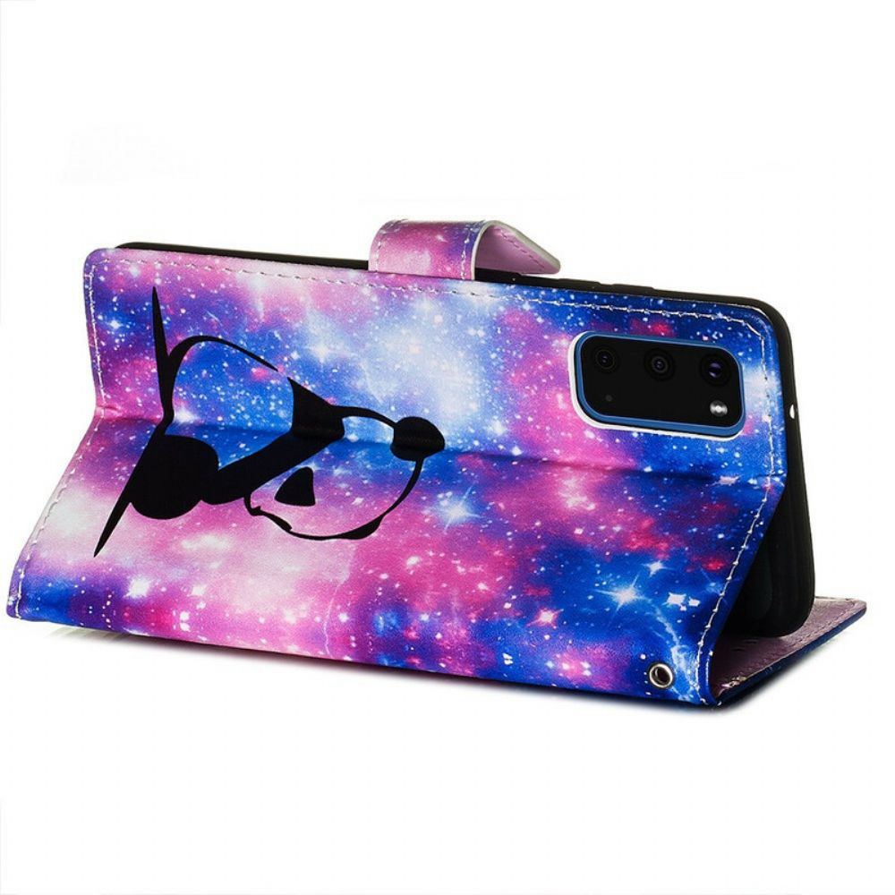 Flip Case Für Samsung Galaxy S20 Panda-galaxie