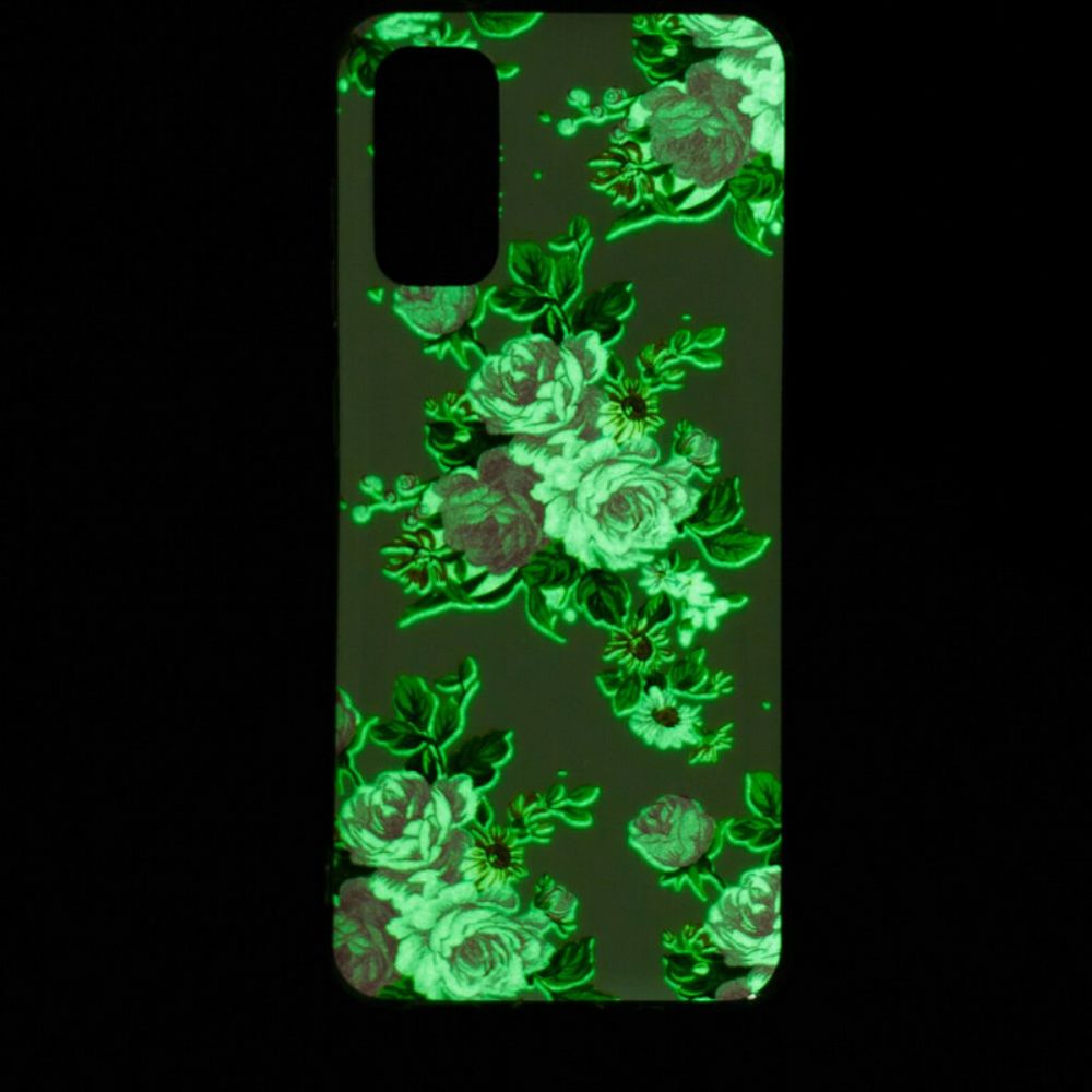 Handyhülle Für Samsung Galaxy S20 Fluoreszierende Freiheitsblumen