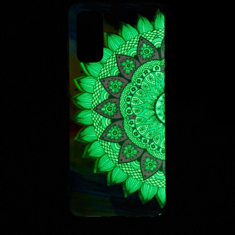 Handyhülle Für Samsung Galaxy S20 Fluoreszierendes Buntes Mandala