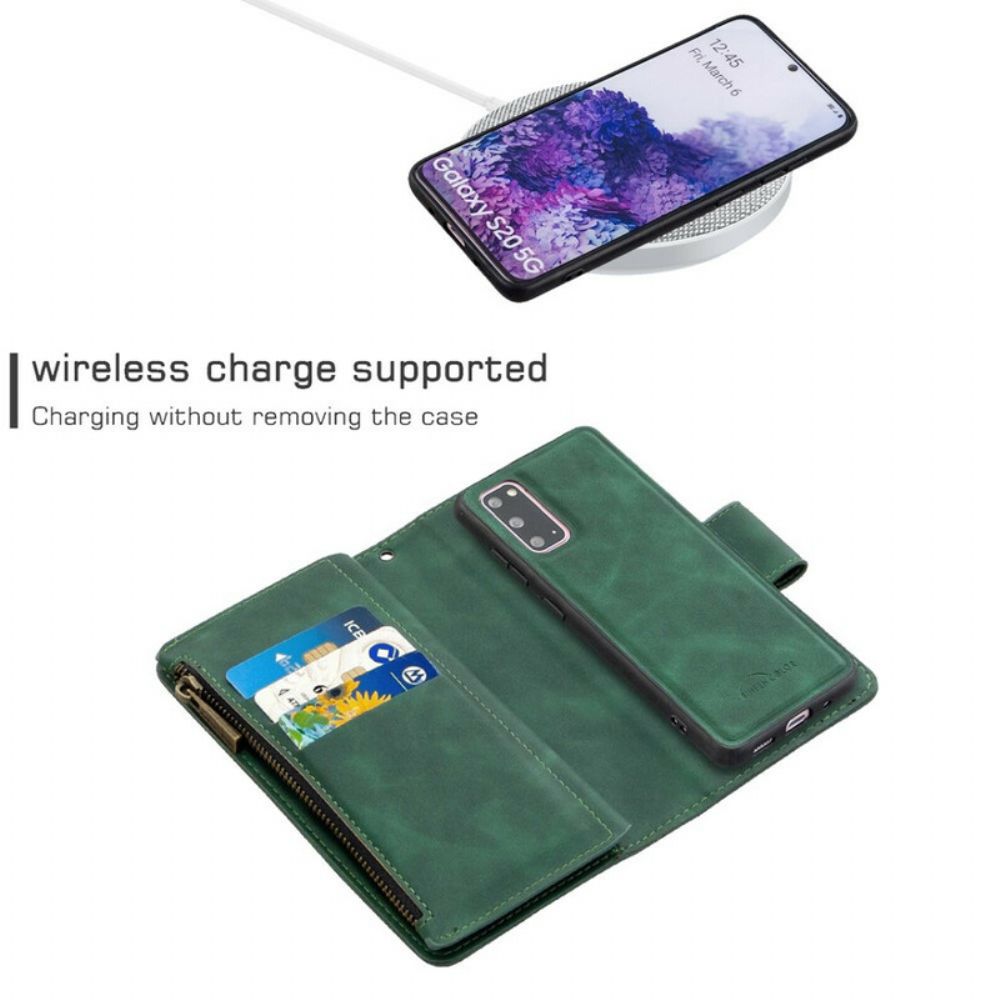 Hülle Flip Case Für Samsung Galaxy S20 Reißverschluss Abnehmbar