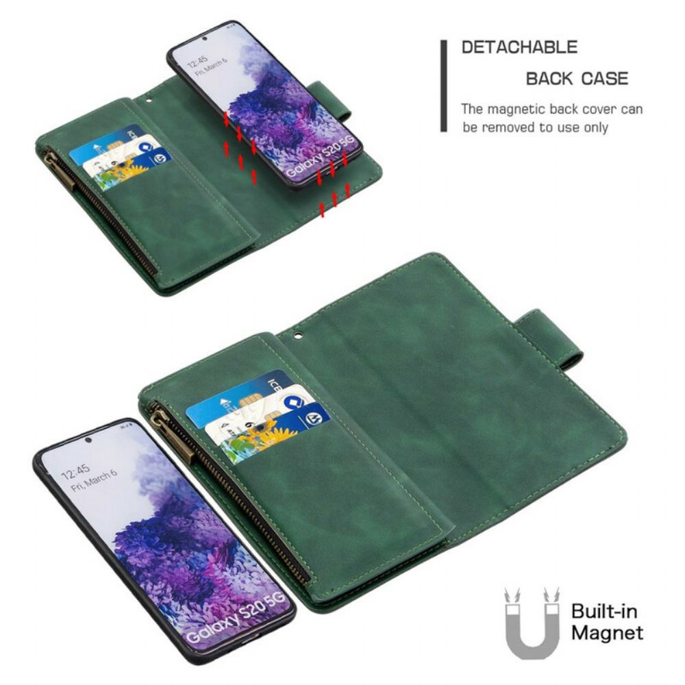 Hülle Flip Case Für Samsung Galaxy S20 Reißverschluss Abnehmbar