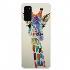 Hülle Für Samsung Galaxy S20 Bunte Giraffe