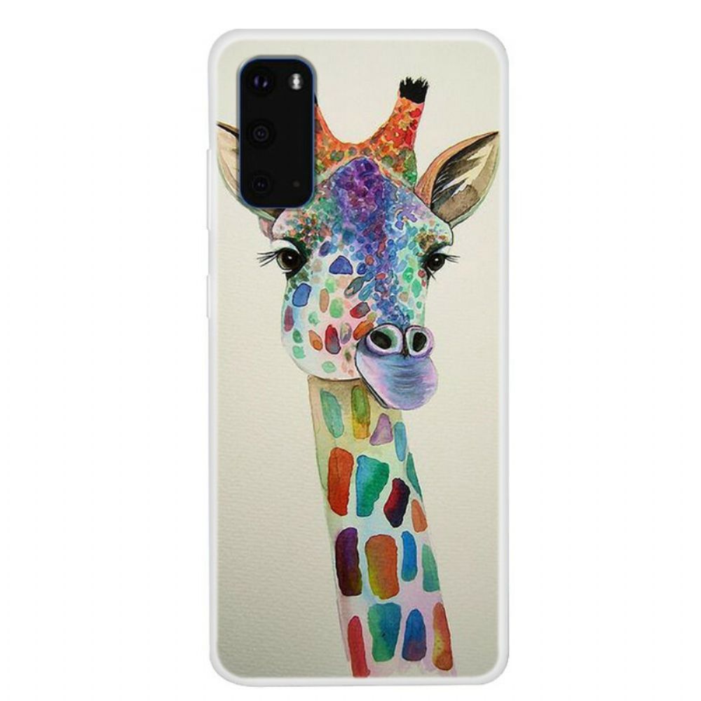 Hülle Für Samsung Galaxy S20 Bunte Giraffe