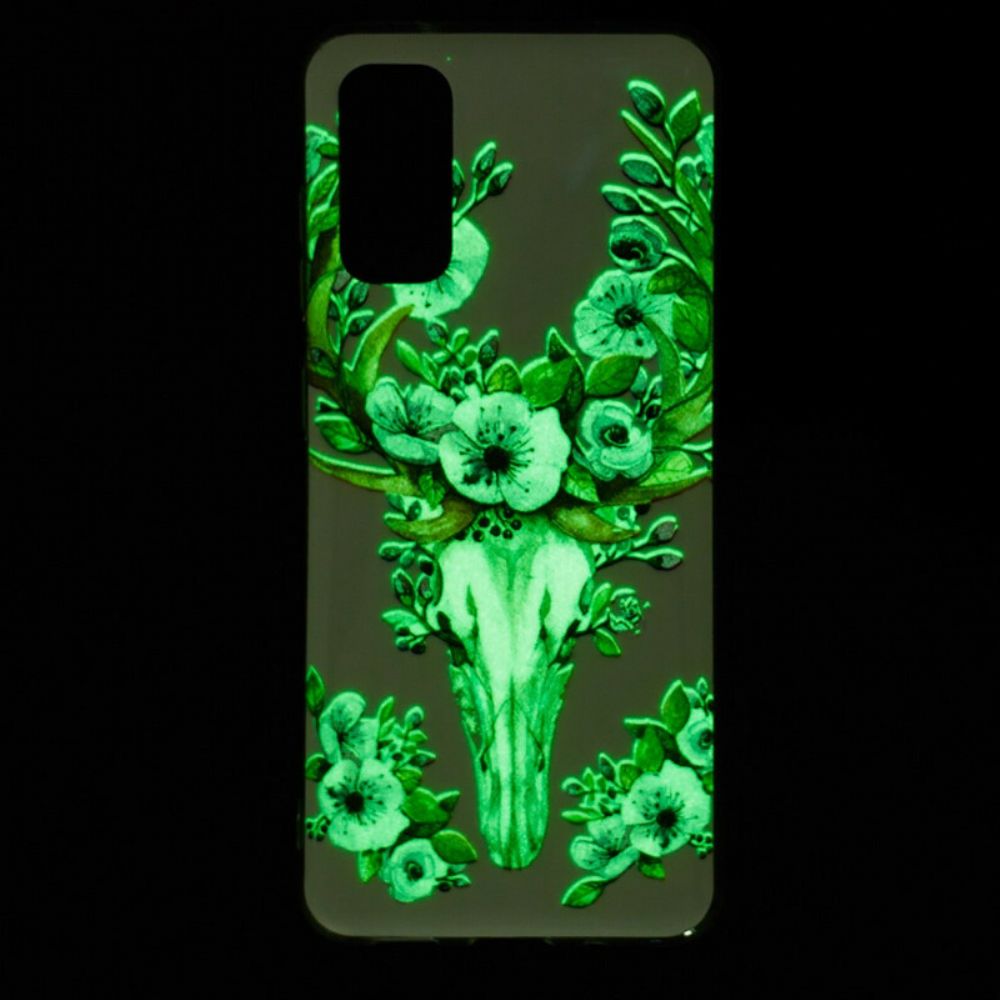 Hülle Für Samsung Galaxy S20 Fluoreszierender Blütenelch