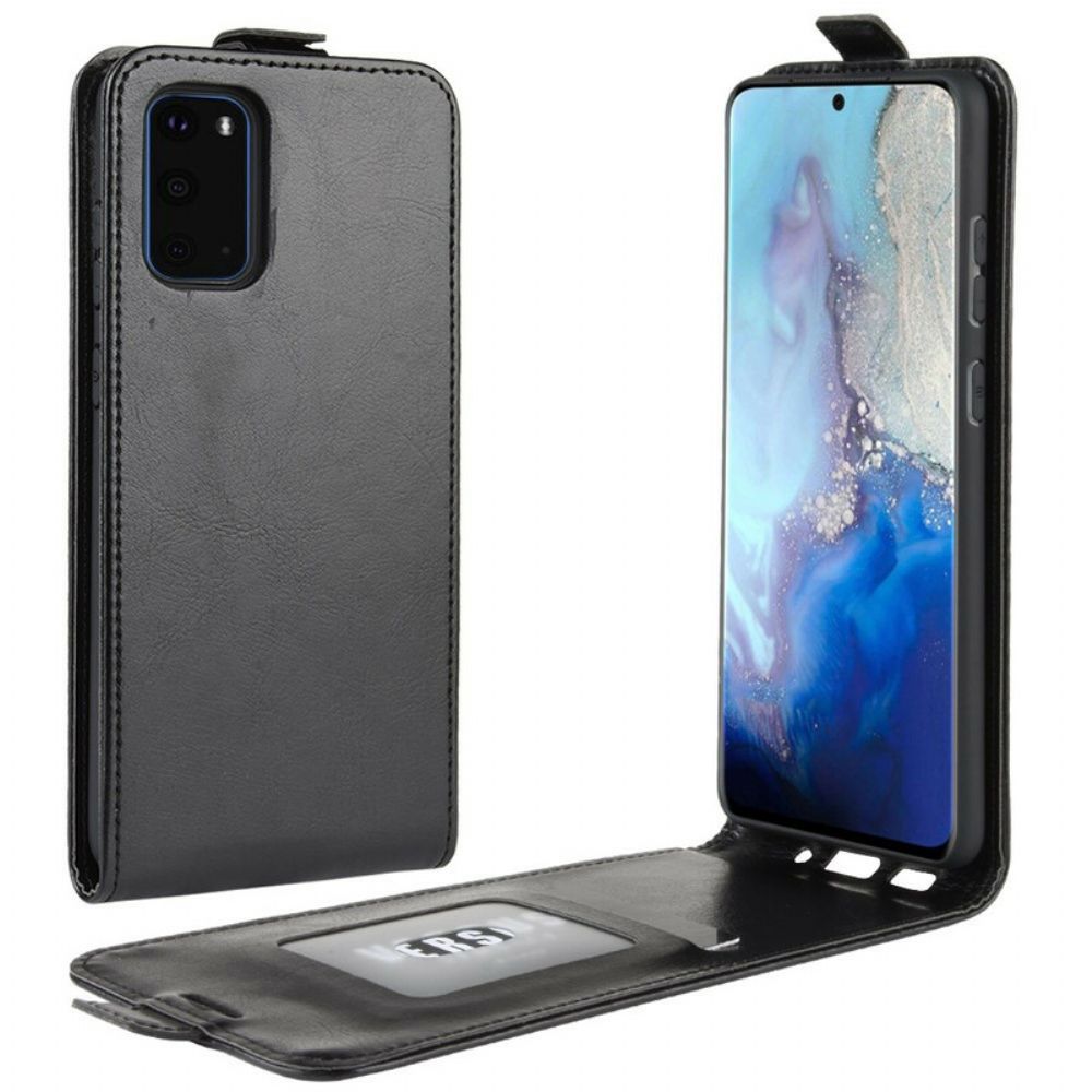 Lederhüllen Für Samsung Galaxy S20 Flip Case Faltbarer Ledereffekt