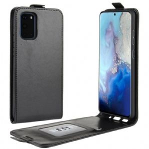 Lederhüllen Für Samsung Galaxy S20 Flip Case Faltbarer Ledereffekt