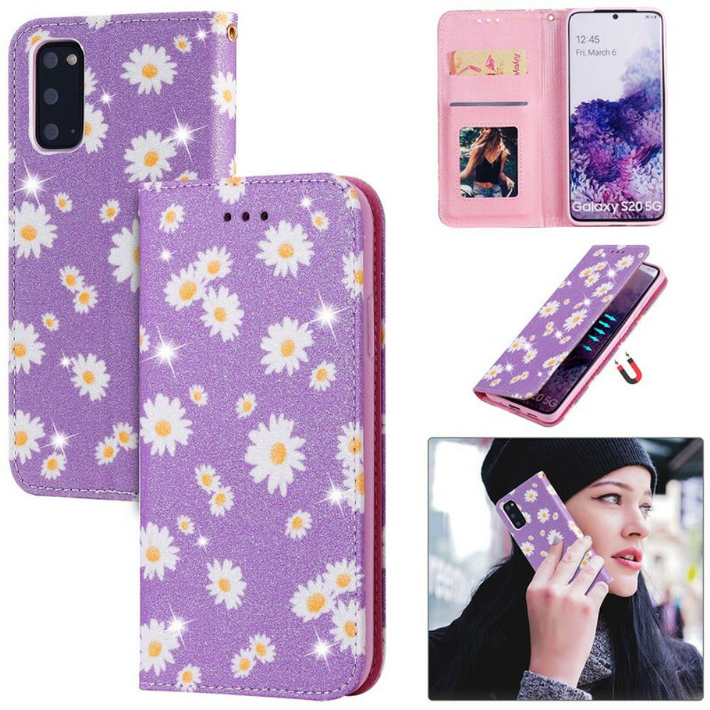 Schutzhülle Für Samsung Galaxy S20 Flip Case Gänseblümchen