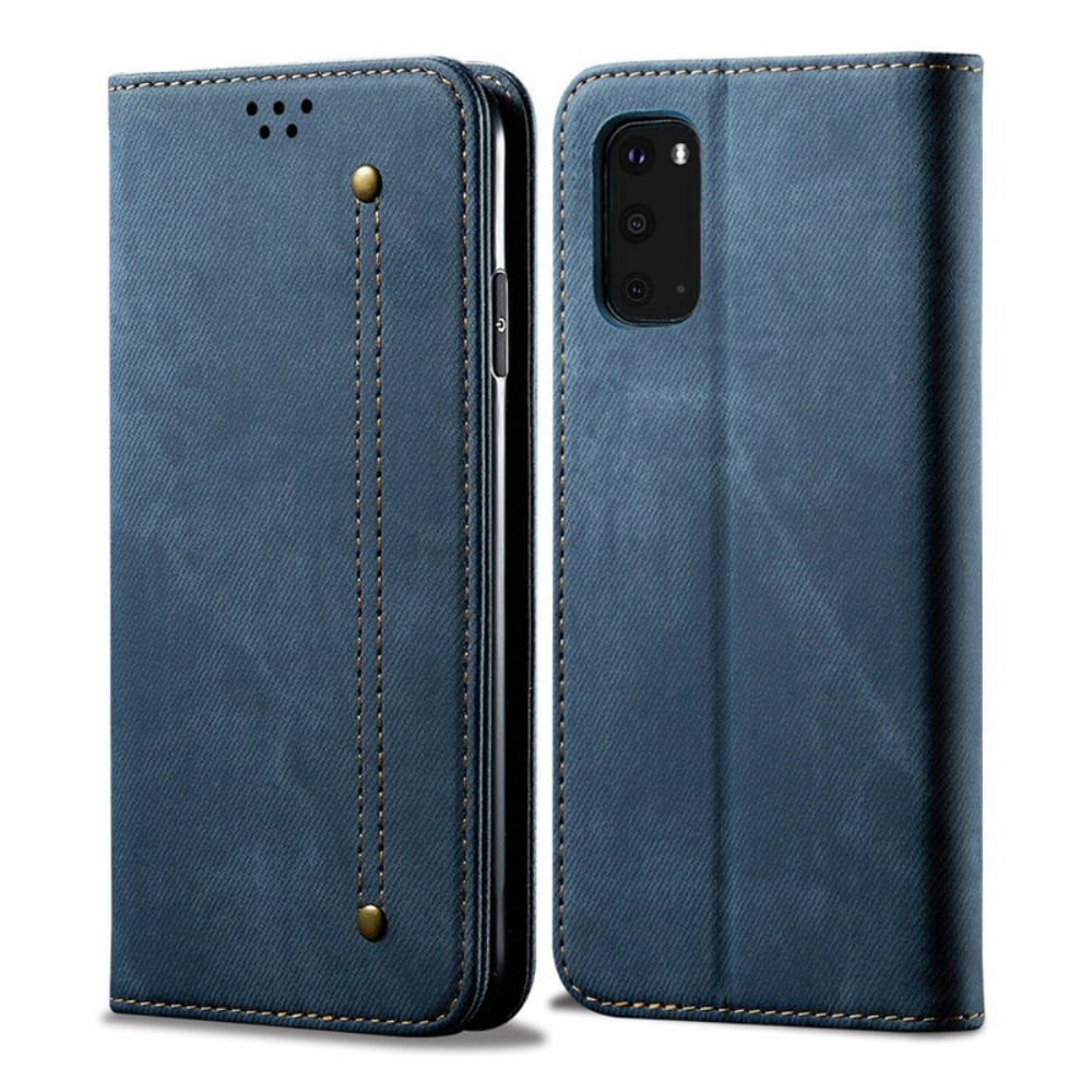 Schutzhülle Für Samsung Galaxy S20 Flip Case Jeansstoff