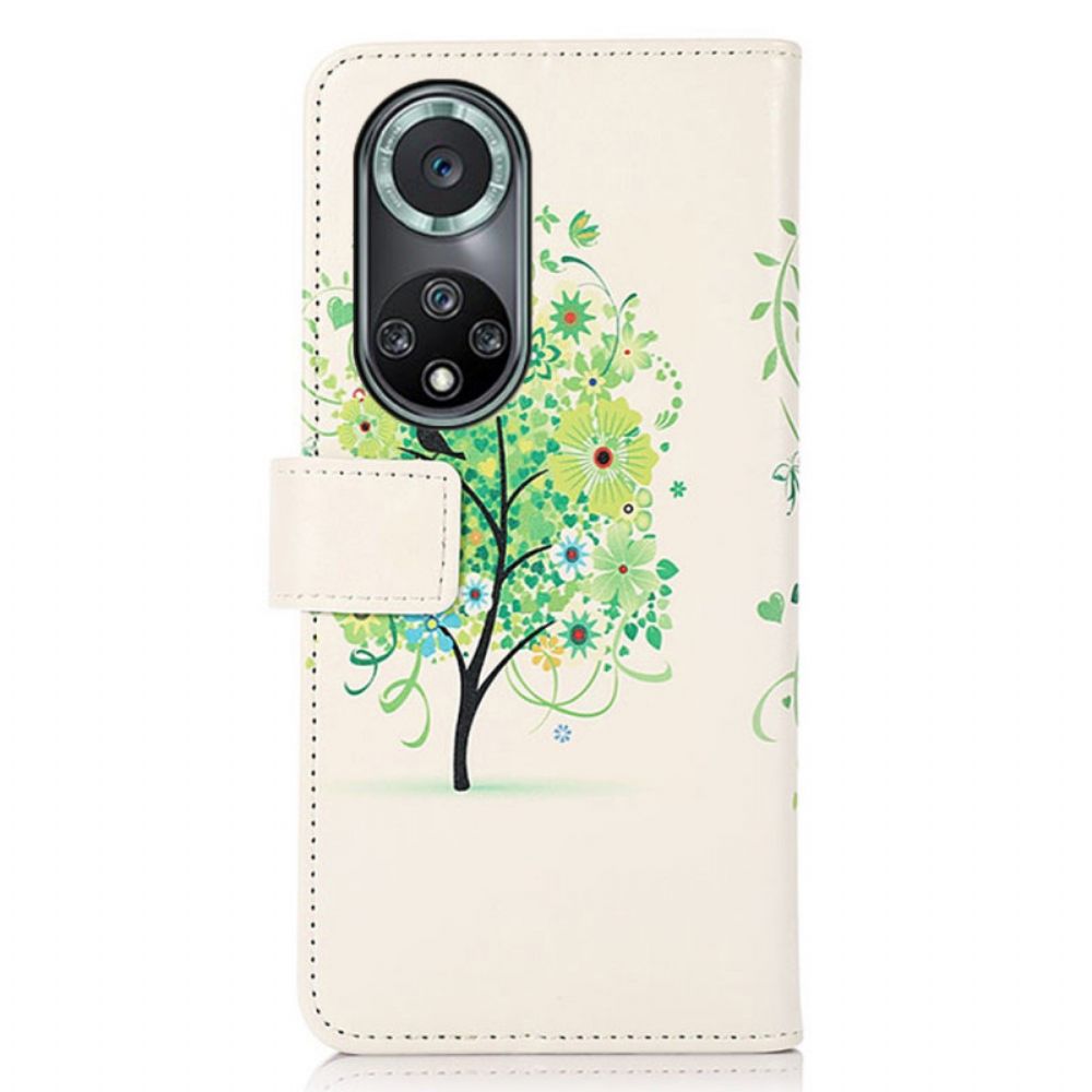 Flip Case Für Huawei Nova 9 Pro / Honor 50 Pro Blühender Baum