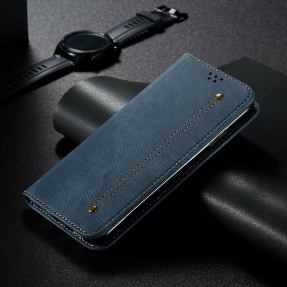 Schutzhülle Für iPhone 8 Plus / 7 Plus Flip Case Jeans-textur Aus Lederimitat