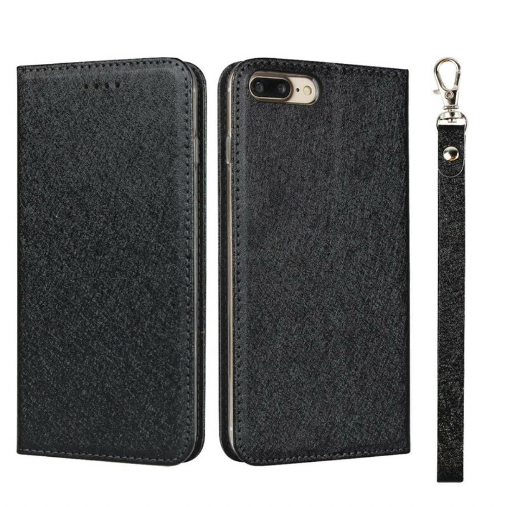 Schutzhülle Für iPhone 8 Plus / 7 Plus Flip Case Weicher Lederstil Mit Riemen