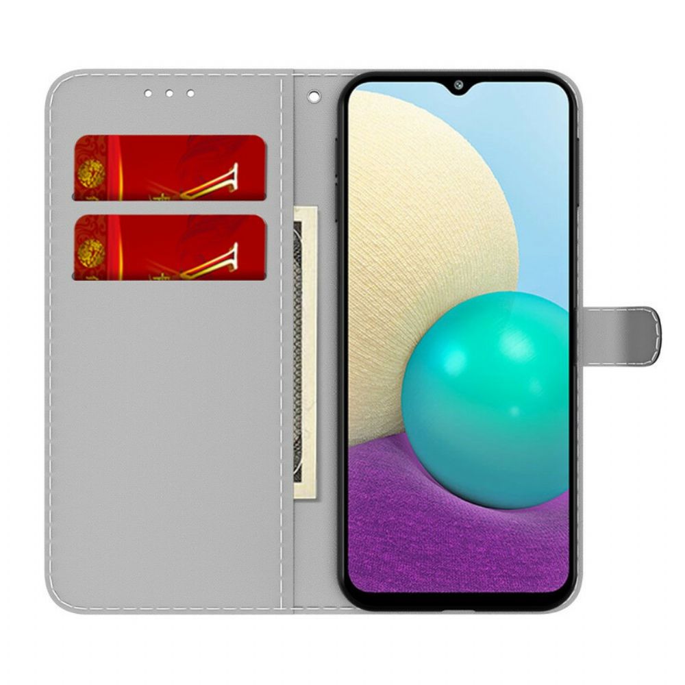 Flip Case Für Samsung Galaxy A02s Abstrakt Bunt