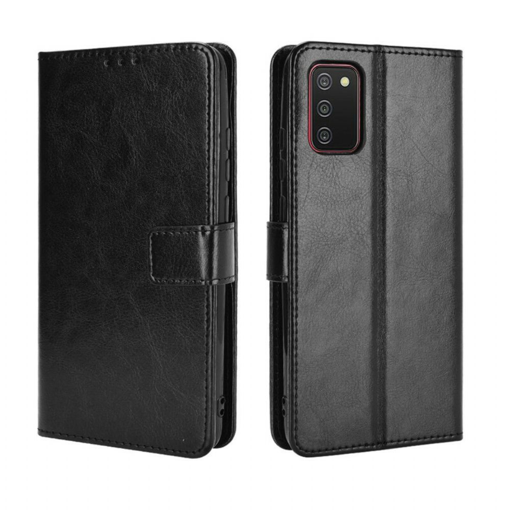 Flip Case Für Samsung Galaxy A02s Auffälliges Kunstleder