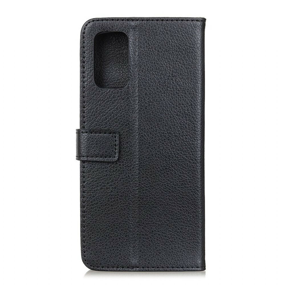 Flip Case Für Samsung Galaxy A02s Traditionell Litschi