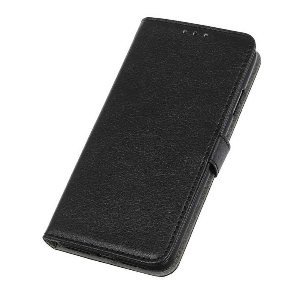 Flip Case Für Samsung Galaxy A02s Traditionell Litschi