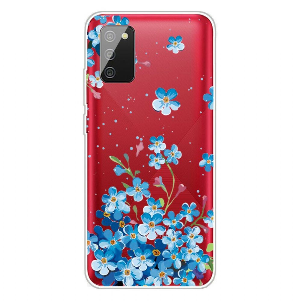 Handyhülle Für Samsung Galaxy A02s Blaue Blumen