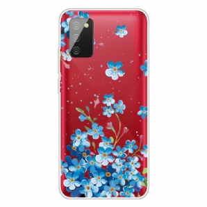 Handyhülle Für Samsung Galaxy A02s Blaue Blumen