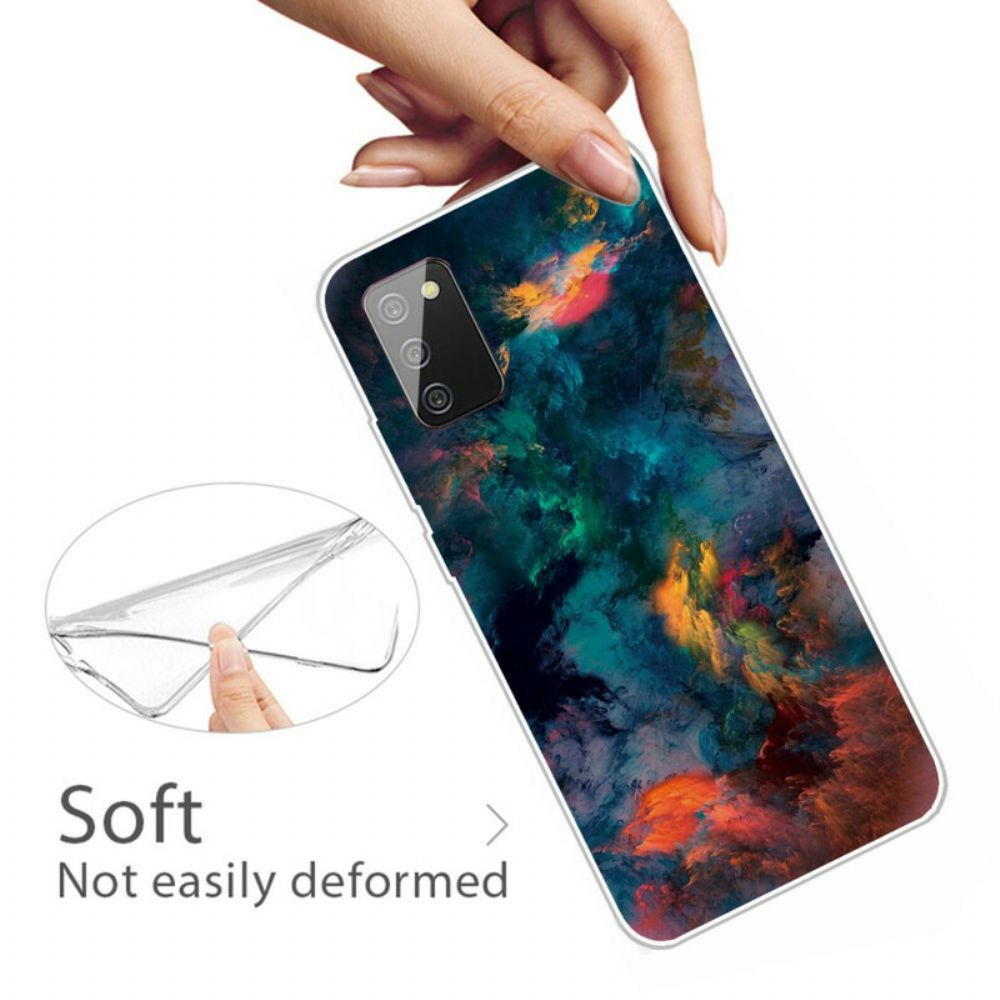 Handyhülle Für Samsung Galaxy A02s Farbige Wolken