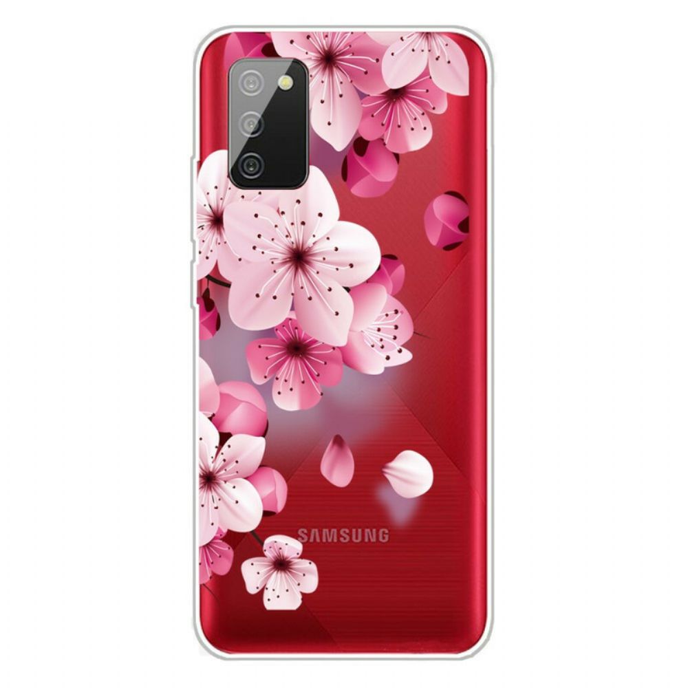 Handyhülle Für Samsung Galaxy A02s Kleine Rosa Blumen