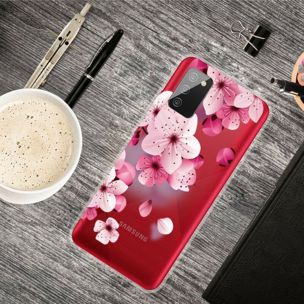 Handyhülle Für Samsung Galaxy A02s Kleine Rosa Blumen