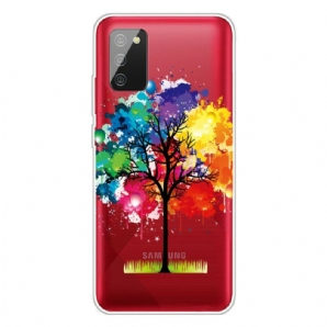 Hülle Für Samsung Galaxy A02s Aquarell Baum Transparent