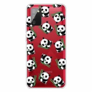 Hülle Für Samsung Galaxy A02s Kleine Pandas