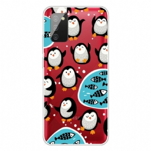 Hülle Für Samsung Galaxy A02s Pinguine Und Fische