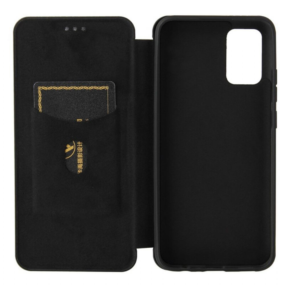 Schutzhülle Für Samsung Galaxy A02s Flip Case Kohlefaser