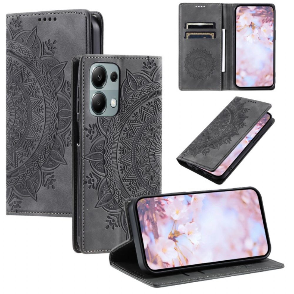 Flip Case Xiaomi Redmi Note 13 Pro 4g Mandala-wildleder-effekt