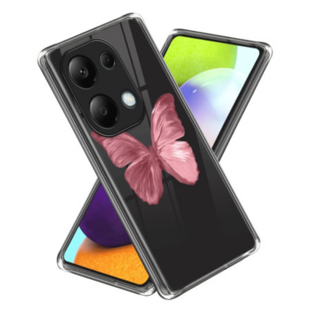 Hülle Für Xiaomi Redmi Note 13 Pro 4g Rosa Schmetterling