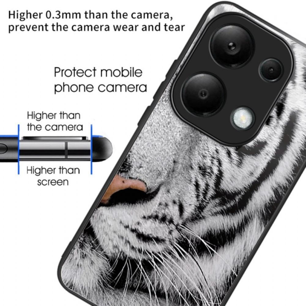 Hülle Für Xiaomi Redmi Note 13 Pro 4g Tigerkopf-hartglas