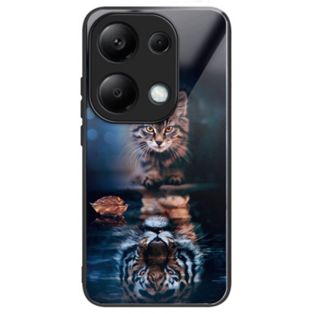 Hülle Xiaomi Redmi Note 13 Pro 4g Gehärtetes Glas Mit Katze Und Tiger