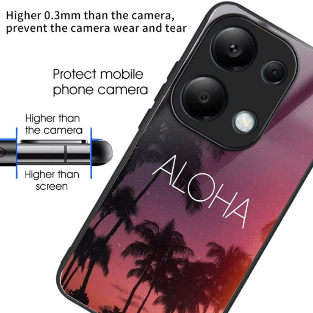 Hülle Xiaomi Redmi Note 13 Pro 4g Handyhülle Aloha Gehärtetes Glas