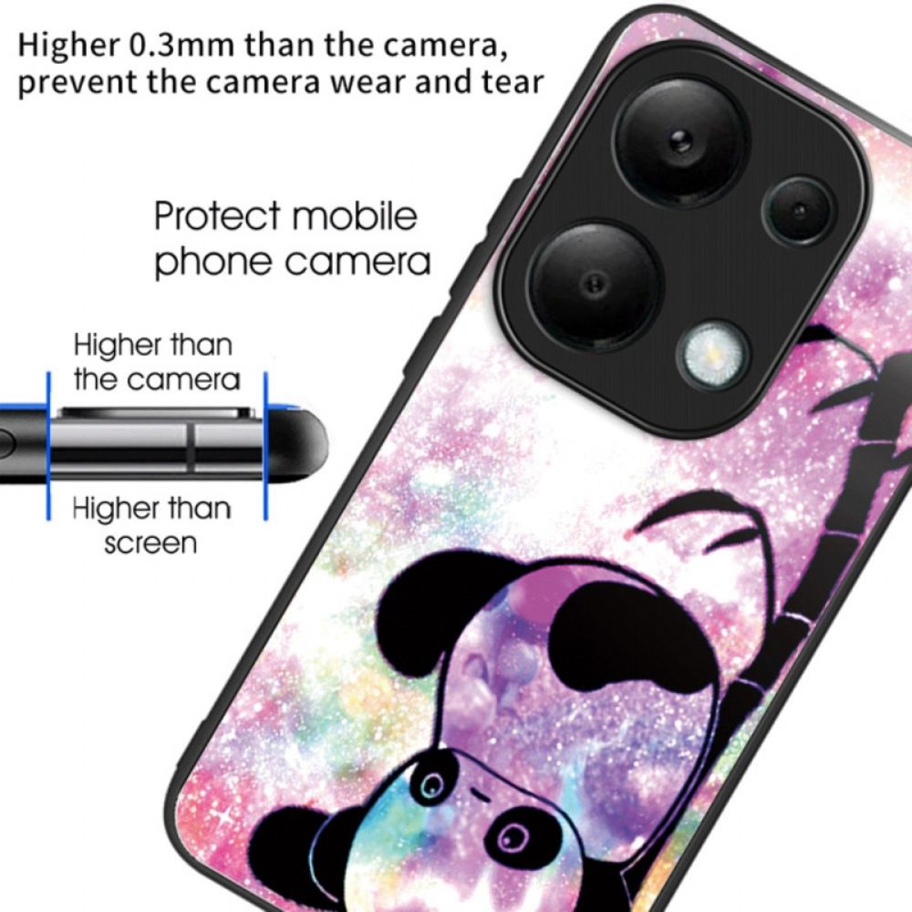 Hülle Xiaomi Redmi Note 13 Pro 4g Handyhülle Niedliches Panda-hartglas