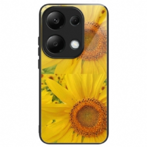 Hülle Xiaomi Redmi Note 13 Pro 4g Sonnenblumen Aus Gehärtetem Glas