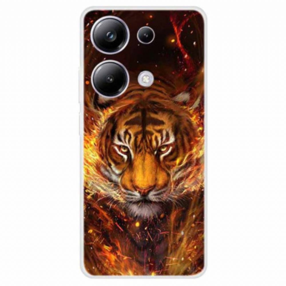 Hülle Xiaomi Redmi Note 13 Pro 4g Tiger In Flammen