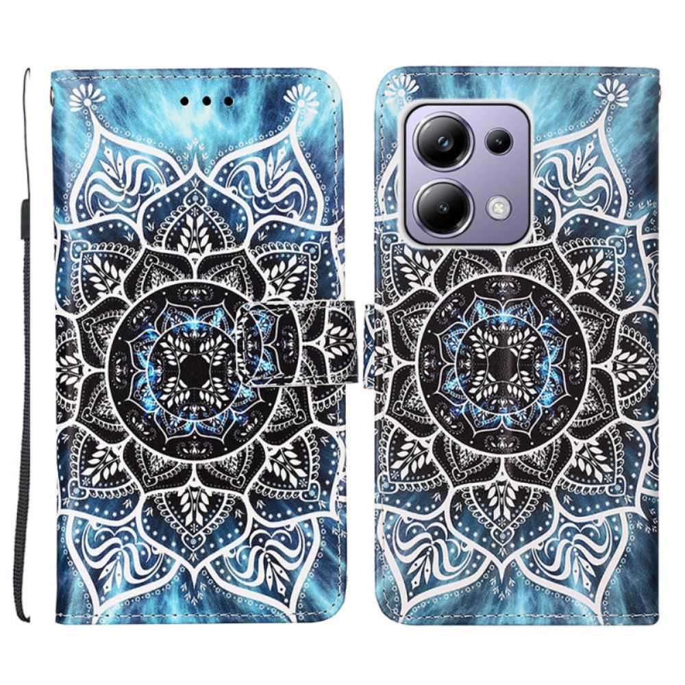 Lederhüllen Xiaomi Redmi Note 13 Pro 4g Blumenmandala Mit Riemen