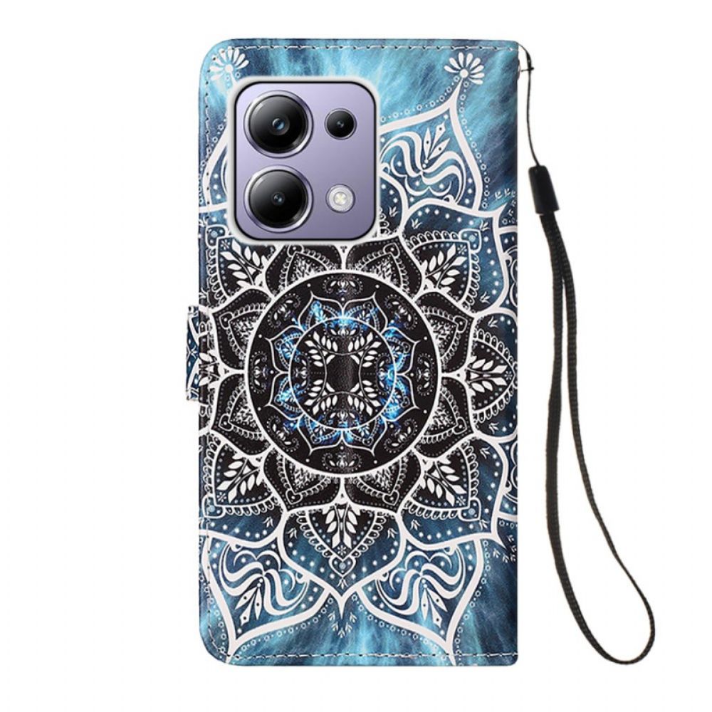 Lederhüllen Xiaomi Redmi Note 13 Pro 4g Blumenmandala Mit Riemen