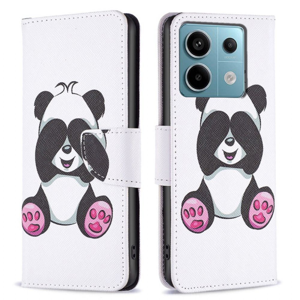 Lederhüllen Xiaomi Redmi Note 13 Pro 4g Panda-muster