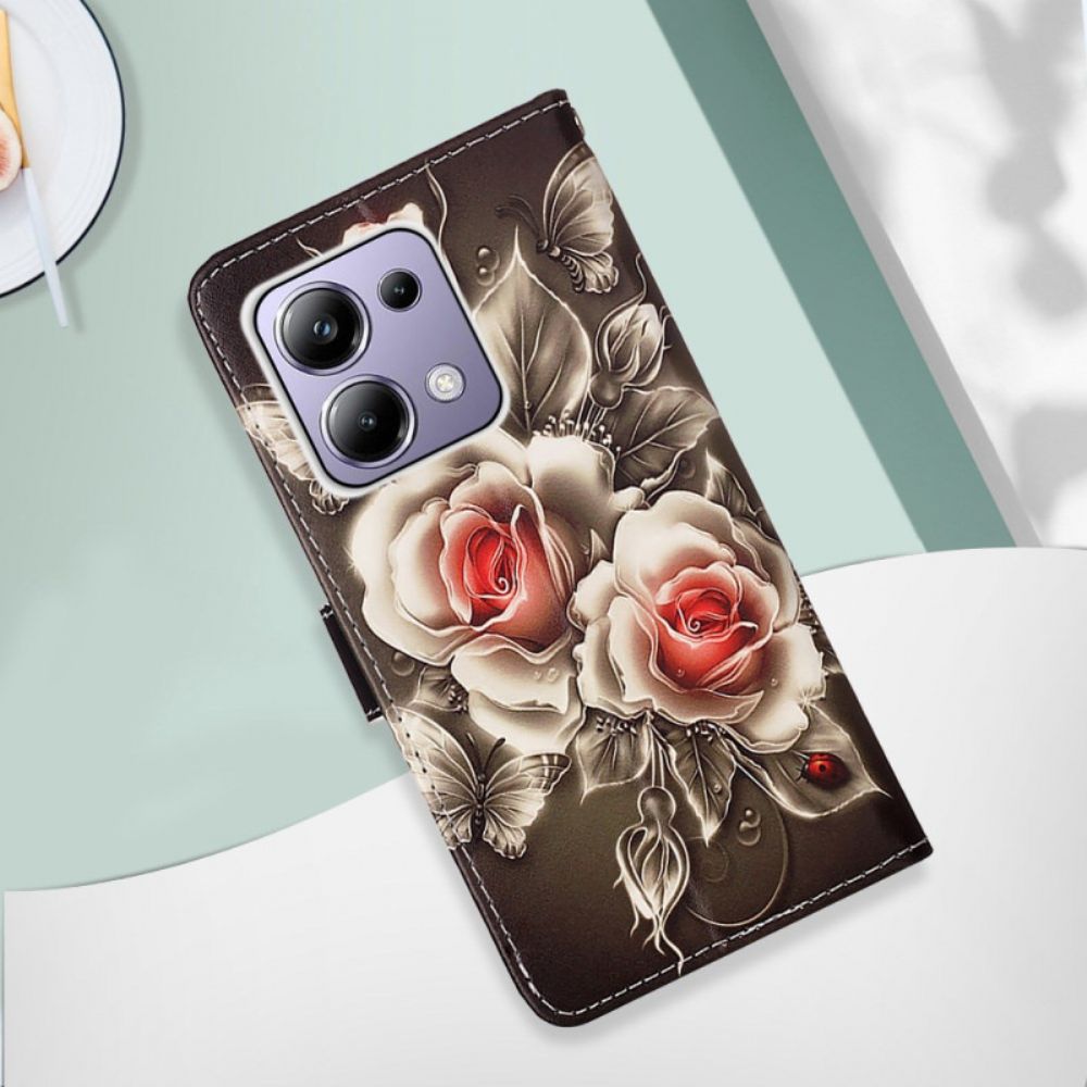 Lederhüllen Xiaomi Redmi Note 13 Pro 4g Riemenrosen