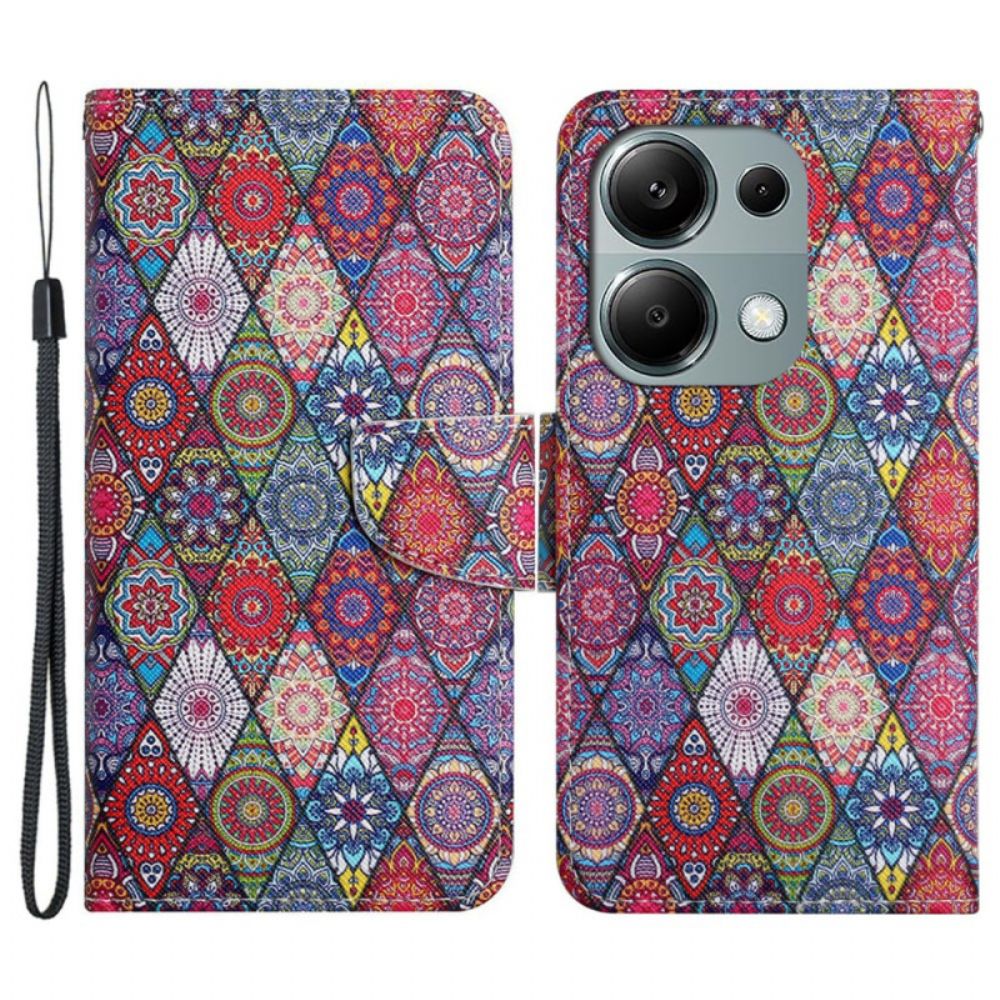 Lederhüllen Xiaomi Redmi Note 13 Pro 4g Schlüsselband Kaleidoskop