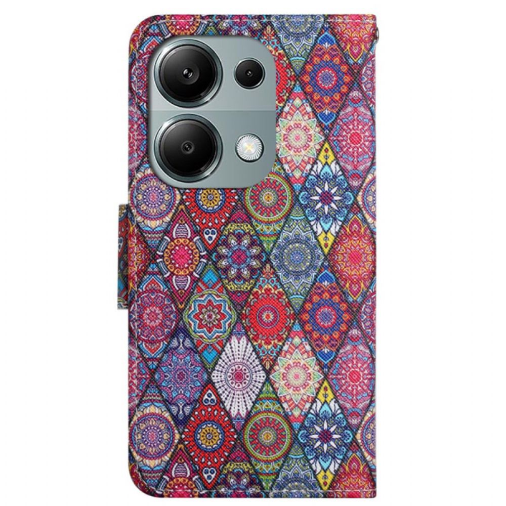 Lederhüllen Xiaomi Redmi Note 13 Pro 4g Schlüsselband Kaleidoskop