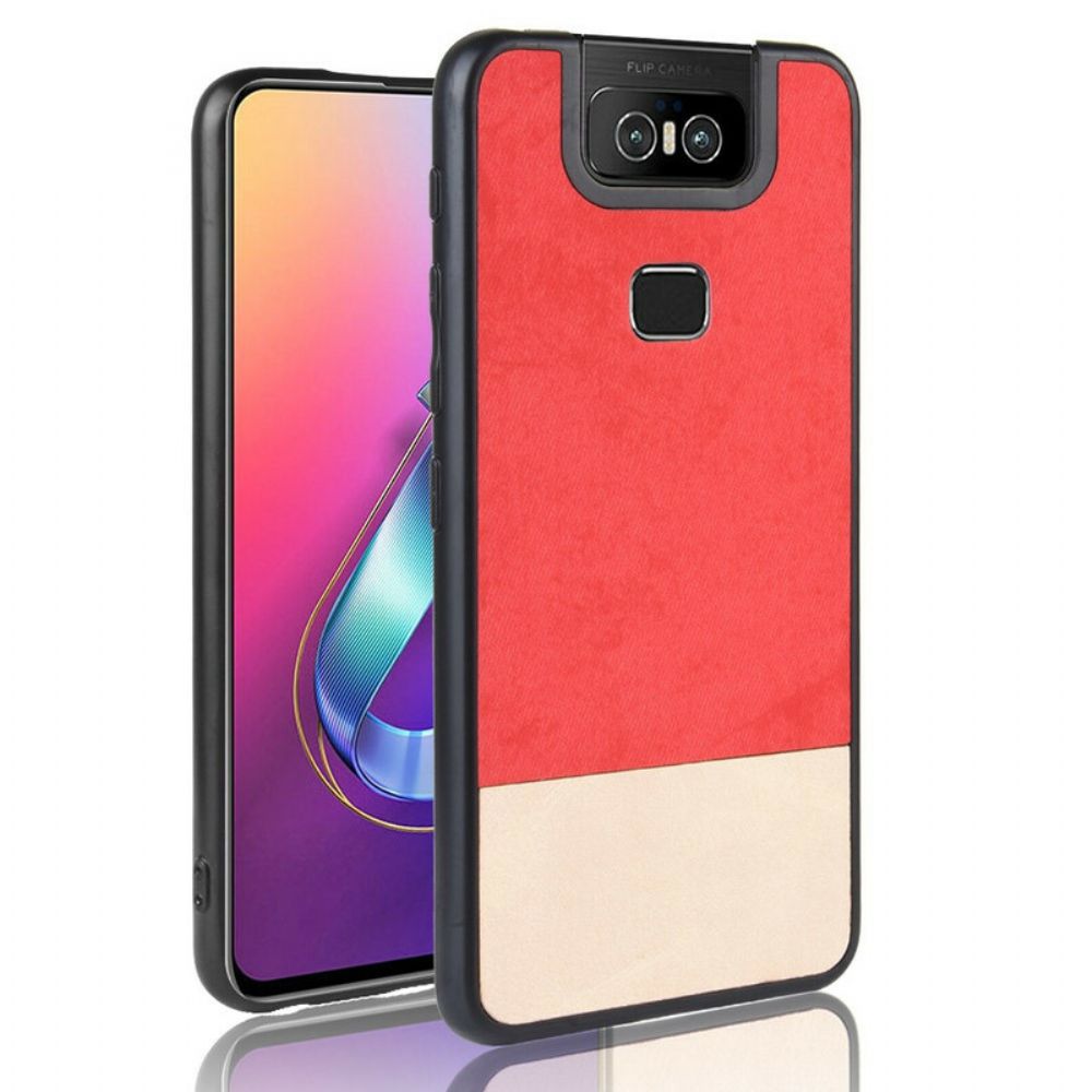 Handyhülle Für Asus ZenFone 6 Zweifarbiges Kunstleder