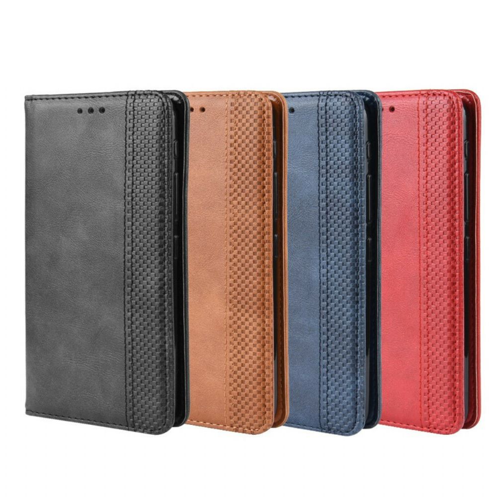 Schutzhülle Für Asus ZenFone 6 Flip Case Stilisierter Vintage-ledereffekt