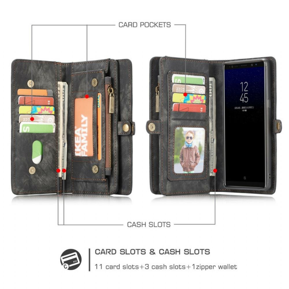 Flip Case Für Samsung Galaxy Note 8 Caseme Vintage-leder